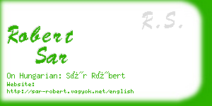 robert sar business card